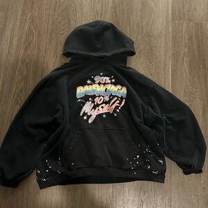 Black Kids Jacket with Colorful Graphic